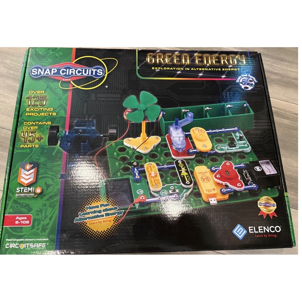 Elenco Snap Circuits Green Energy STEM Kit- tested Energy Science Toy